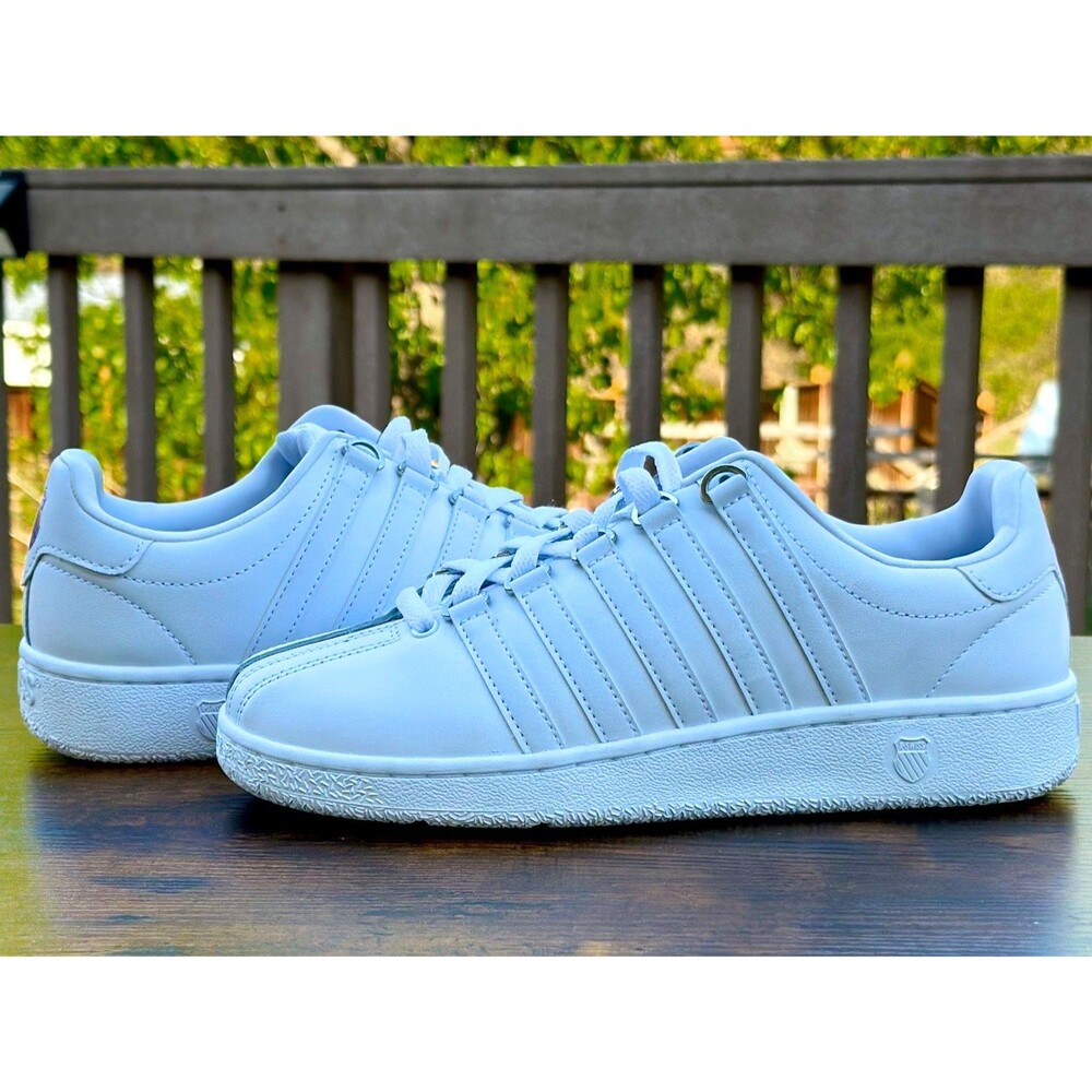 K-Swiss Women's Classic VN Leather White Sneakers Size 8.5 US Casual Shoes